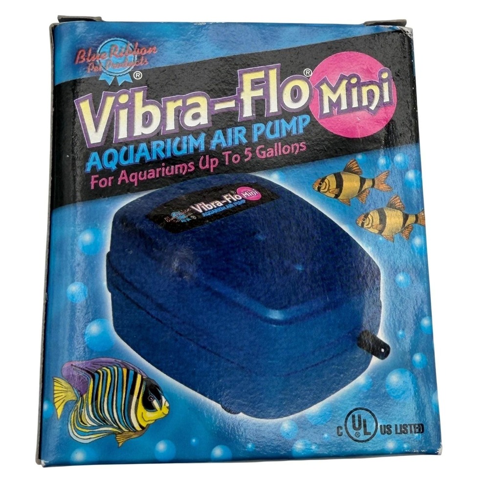 Blue Ribbon Vibra-Flo Mini Aquarium‎ Air Pump For Aquariums Up To 5 Gallons